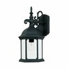 Designers Fountain Erving 16.25in Black 1-Light Outdoor Line Voltage Wall Sconce, Bulb Not Included 2971-BK